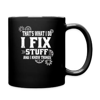 Artisan Technicien Électricien Mécanicien - Mug uni - noir - Droite