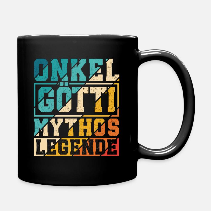 Götti Geschenk - Tasse einfarbig - Schwarz