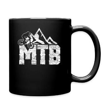 Mountain Bike MTB Biker Gift - Full Colour Mug - black - Right