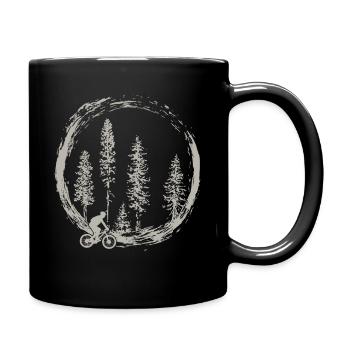 Mountain Bike MTB Biker Gift - Full Colour Mug - black - Right