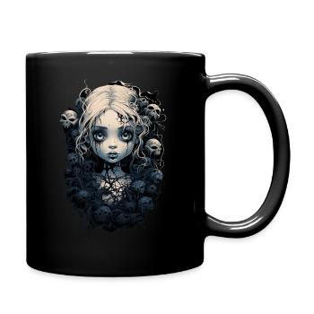 Gothic Girl Halloween Fantasy Dark - Full Colour Mug - black - Right
