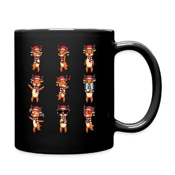 Émoticône de renne Noël Noël - Mug uni - noir - Droite