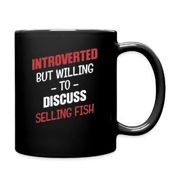 Introverti mais prêt à parler de vente - Mug uni - noir - Droite