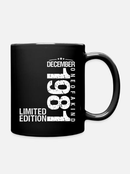 Décembre 1981 Décembre anniversaire December 1981 - Mug uni - noir