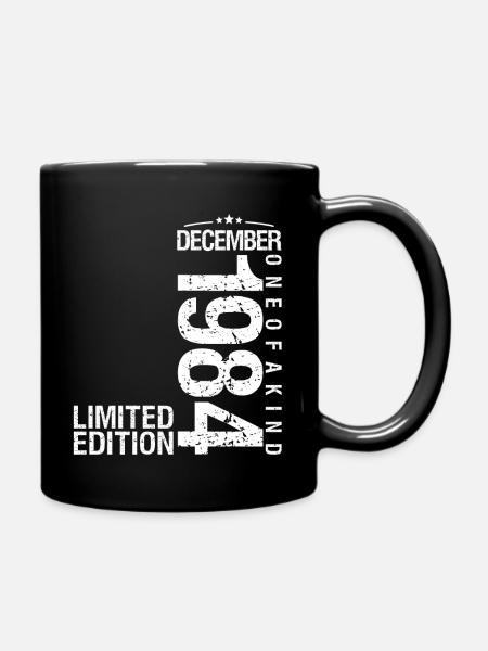Dezember 1984 Dezember Jahrestag Dezember 1984 - Tasse einfarbig - Schwarz