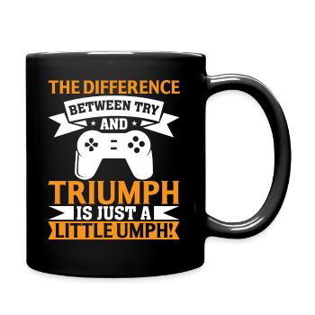 The Difference Between Trial and - Full Colour Mug - black - Right