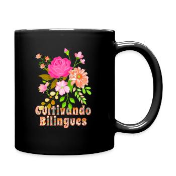 Cultivando Bilingües Spanish Teacher Apparel - Full Colour Mug - black - Right