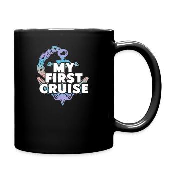 My First Cruise Family Vacation - Fun and Exciting - Full Colour Mug - black - Right