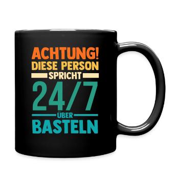 Bastler Bastelunterricht Basteln - Tasse einfarbig - Schwarz - Rechts