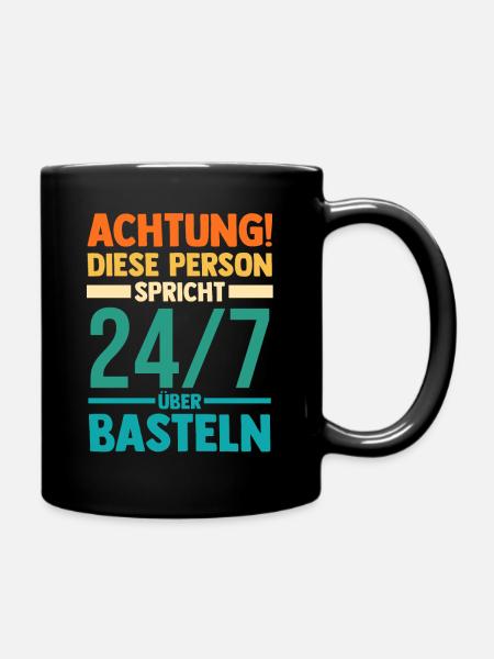 Bastler Bastelunterricht Basteln - Tasse einfarbig - Schwarz
