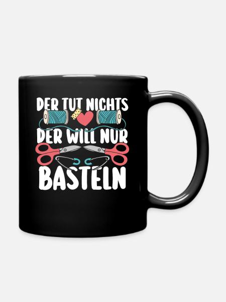 Bastler Basteln - Tasse einfarbig - Schwarz
