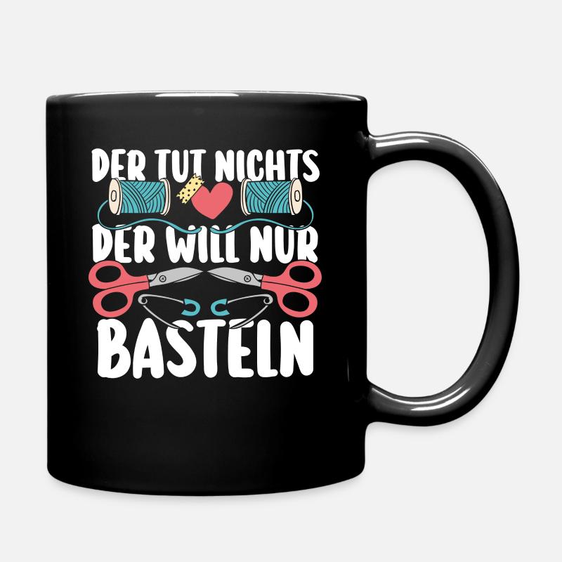 Bastler Basteln - Tasse einfarbig - Schwarz