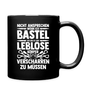 Bastler Basteln - Tasse einfarbig - Schwarz - Rechts
