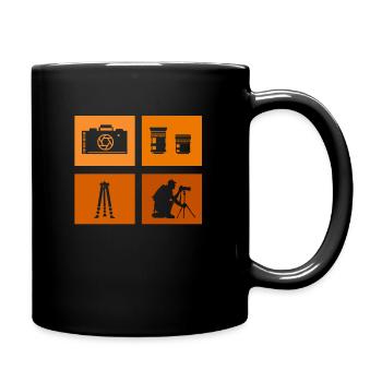 Appareil photo, Photographe de nature, Photographe animalier - Mug uni - noir - Droite