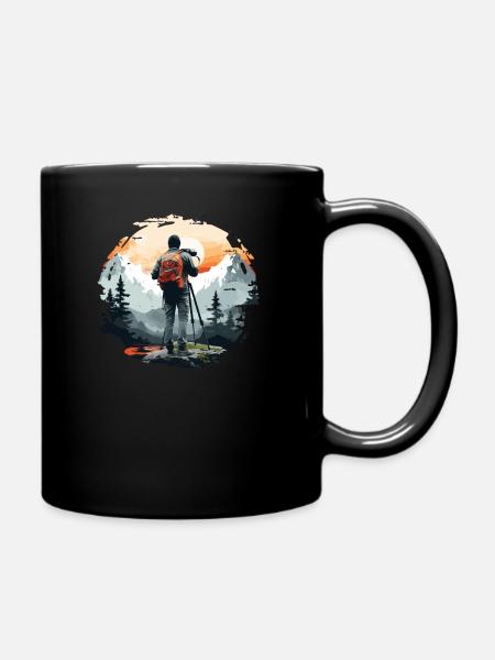 Appareil photo, Photographe de paysage, Photographe de nature - Mug uni - noir