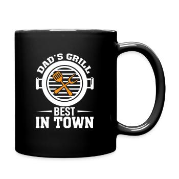 Dad'S Grill Der Beste In Der Stadt - Tasse einfarbig - Schwarz - Rechts