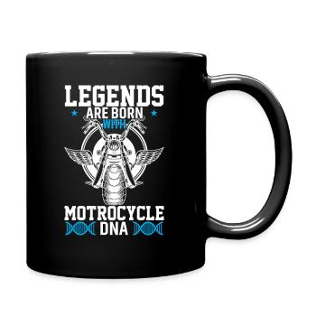 Les légendes naissent avec l’ADN de la moto - Mug uni - noir - Droite