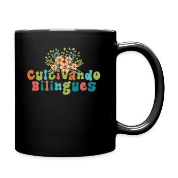 Cultivando Bilingües Spanischlehrer Bekleidung - Tasse einfarbig - Schwarz - Rechts