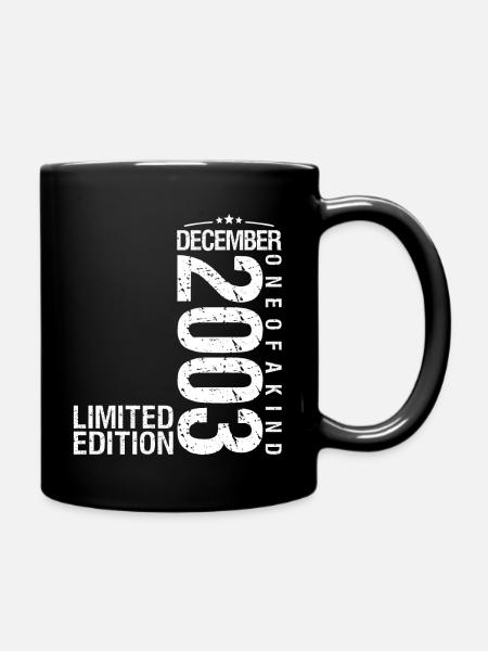 Décembre 2003 Décembre anniversaire December 2003 - Mug uni - noir