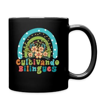 Cultivando Bilingües Spanischlehrer Bekleidung - Tasse einfarbig - Schwarz - Rechts