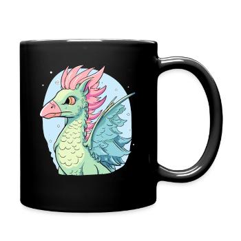 Un dragon aigle de dessin animé - Mug uni - noir - Droite
