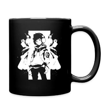 Shibuya's cool Cyberpunk Style Anime Boy Otaku - Tasse einfarbig - Schwarz - Rechts