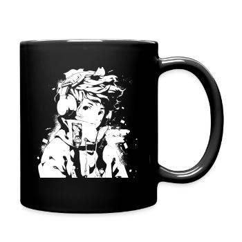 Le cool Cyberpunk Style Anime Boy Otaku de Shibuya - Mug uni - noir - Droite