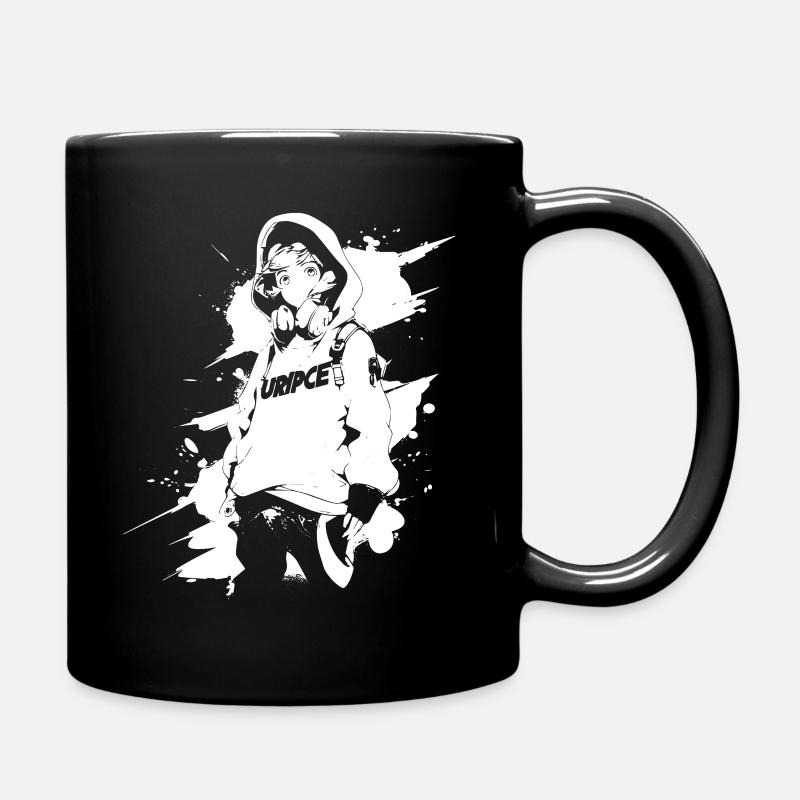 Shibuya's cool Cyberpunk Style Anime Boy Otaku - Full Colour Mug - black