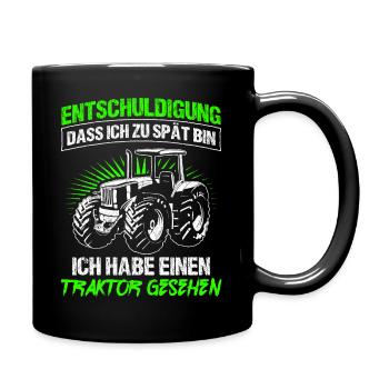 Landwirt Traktor Trecker Bester Job Natur Motiv La - Tasse einfarbig - Schwarz - Rechts