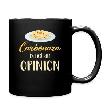 Carbonara Connaisseur Italiano Macaroni au fromage - Mug uni - noir - Droite