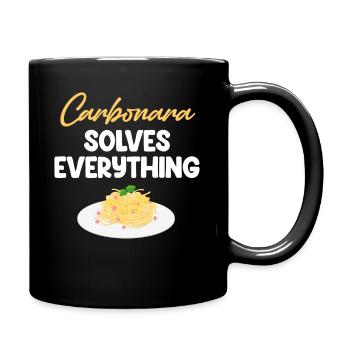 Carbonara Connaisseur Italiano Macaroni au fromage - Mug uni - noir - Droite
