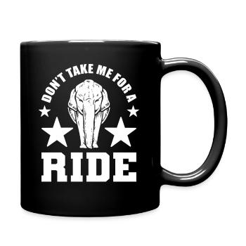 Elefantenliebhaber Zoowärter - Tasse einfarbig - Schwarz - Rechts