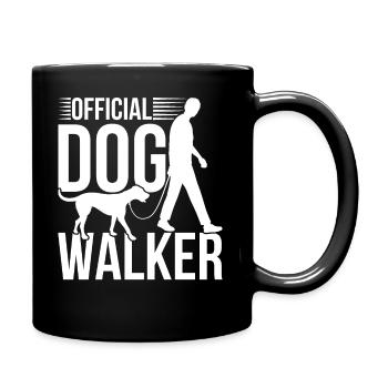 Offizieller Hund Walker - Tasse einfarbig - Schwarz - Rechts