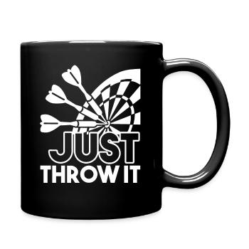 Darts Darts Just Throw It - Full Colour Mug - black - Right