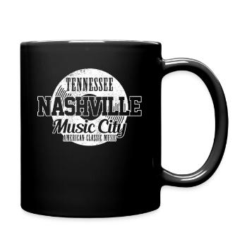 Nashville Tennessee Country Music - Full Colour Mug - black - Right