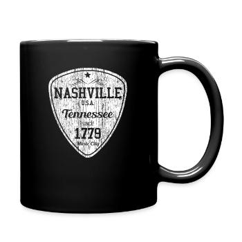 Nashville Tennessee Country Music - Full Colour Mug - black - Right