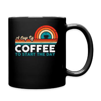 A cup of coffee to start the day - Full Colour Mug - black - Right