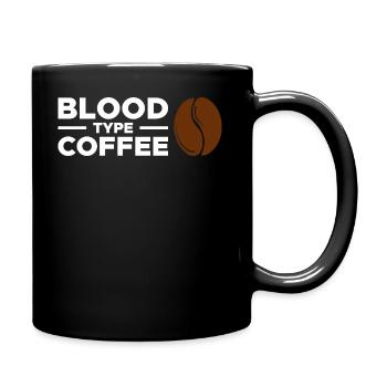 Blutgruppe Kaffee - Tasse einfarbig - Schwarz - Rechts