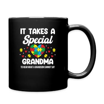 Il faut une grand-mère spéciale pour avoir un TDAH autiste - Mug uni - noir - Droite