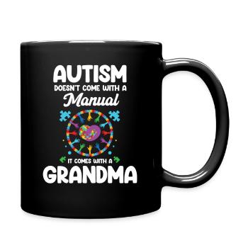 L’autisme ne vient pas avec un TDAH manuel de grand-mère - Mug uni - noir - Droite