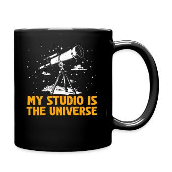 Space Photography Stargazing Telescope Astronomy - Full Colour Mug - black - Right