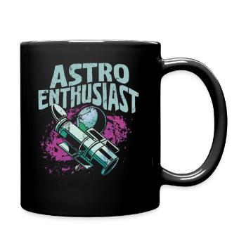 Space Photography Stargazing Telescope Astronomy - Full Colour Mug - black - Right