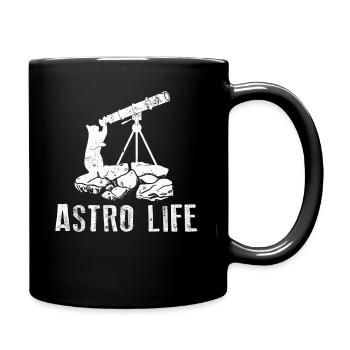 Space Photography Stargazing Telescope Astronomy - Full Colour Mug - black - Right
