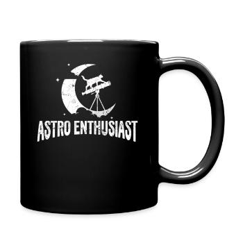Space Photography Stargazing Telescope Astronomy - Full Colour Mug - black - Right