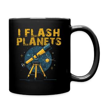 Space Photography Stargazing Telescope Astronomy - Full Colour Mug - black - Right