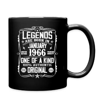 Birthday gift born in January 1966 - Full Colour Mug - black - Right