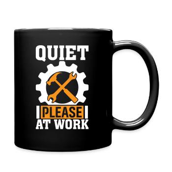 Please rest at work - Full Colour Mug - black - Right