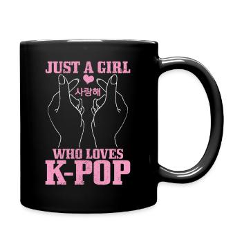 K-Pop-Fan Geschenk Koreanische Popmusik - Tasse einfarbig - Schwarz - Rechts