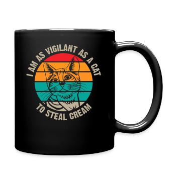 I'm as alert as a cat - Full Colour Mug - black - Right
