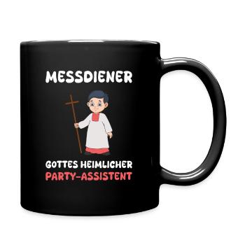 Ministrant Messdienerin Messdiener - Tasse einfarbig - Schwarz - Rechts